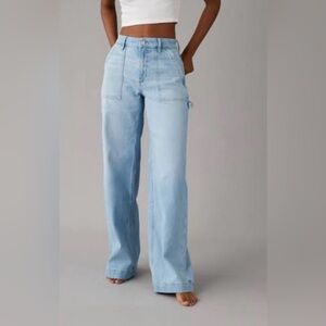American Eagle Super High rise baggy wide leg pants